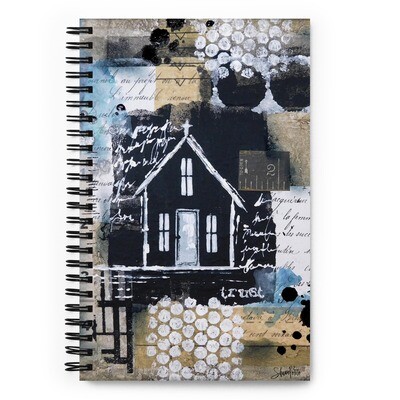 "Trust black and white church" Spiral notebook with dotted pages