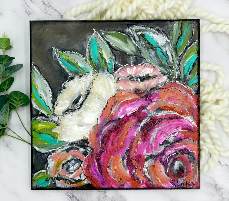 &quot;Meaningful Beauty&quot; mixed media original 12x12