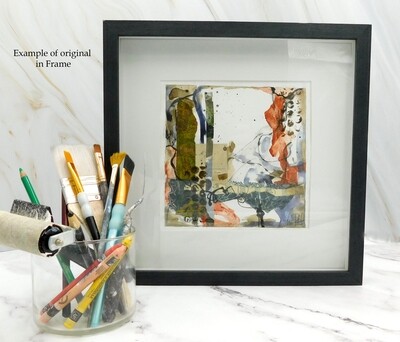 "Hope" abstract 8x8 mixed media original to be framed