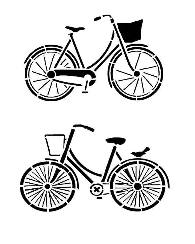 Bicycle 8x10 Stencil