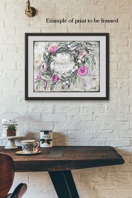 "Walk in the light" wreath Print to be Framed