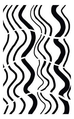 Playful patterns curves stencil 5x8