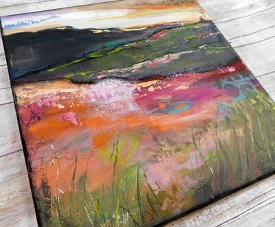 "Consistent Beauty" 14x14 mixed media original canvas