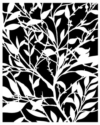 Rambling branches 1 stencil 8x10