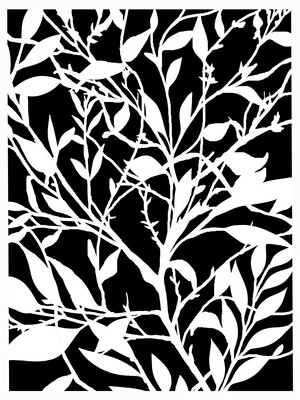 Rambling branches 1 stencil 9x12