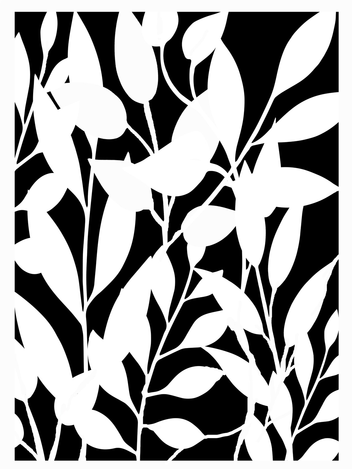 Rambling branches 2 stencil 9x12