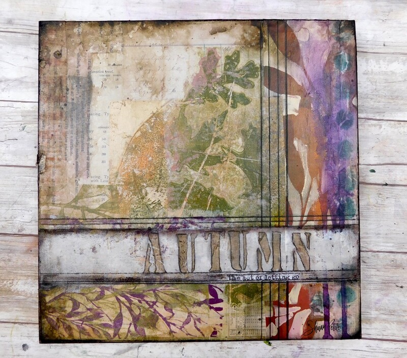 &quot;Autumn the Act of Letting Go&quot; mixed media original 12x12