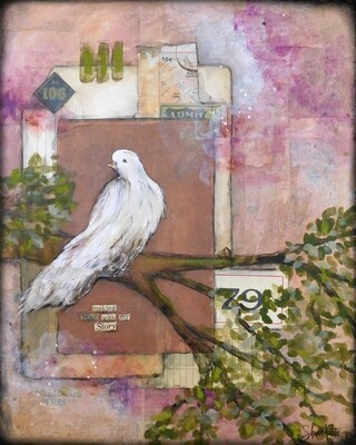 "Making peace with my Story", Print on Wood and Print to be Framed