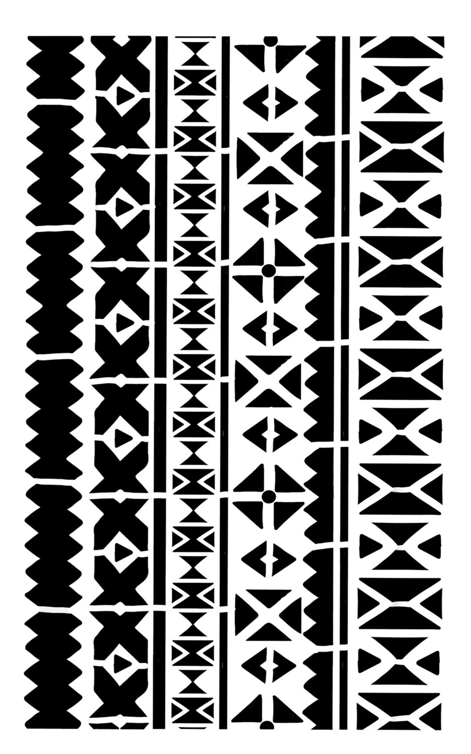 Nordic pattern stencil 5x8