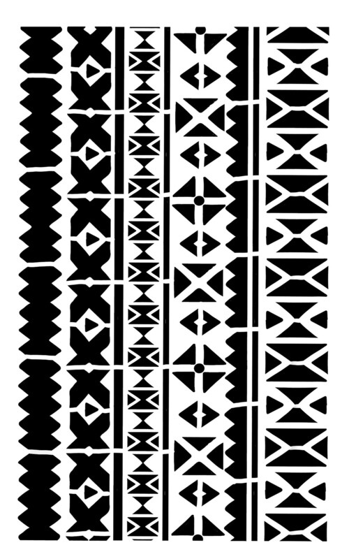 Nordic pattern stencil 5x8