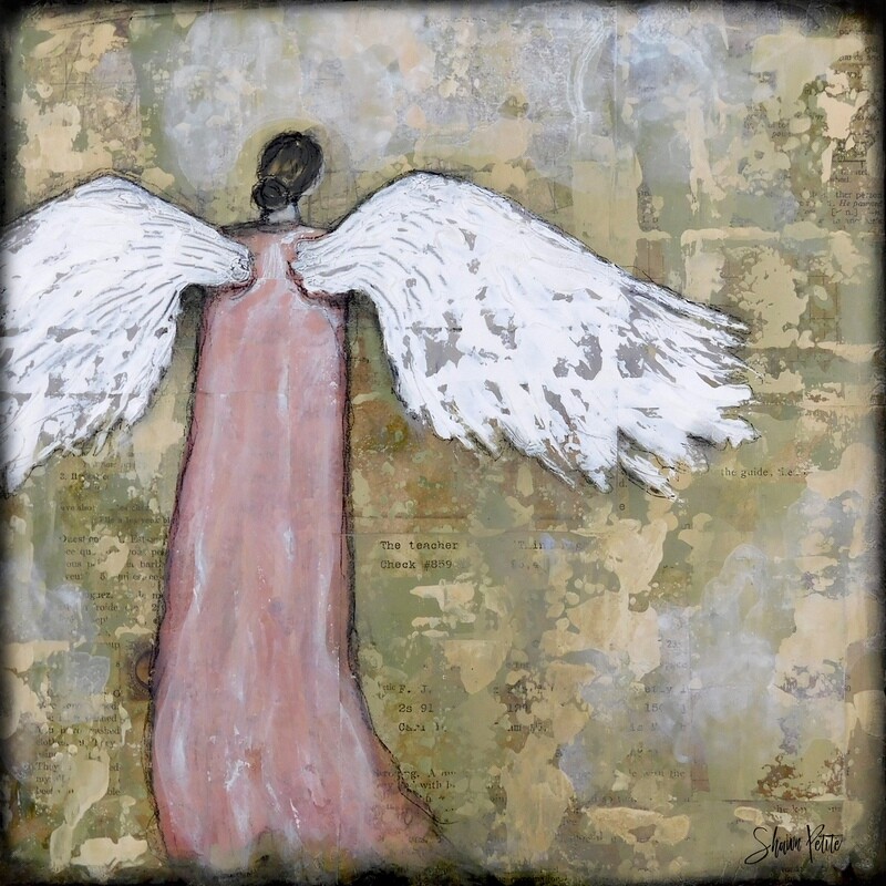 &quot;Angel that guide&quot;  Print on Wood and Print to be Framed
