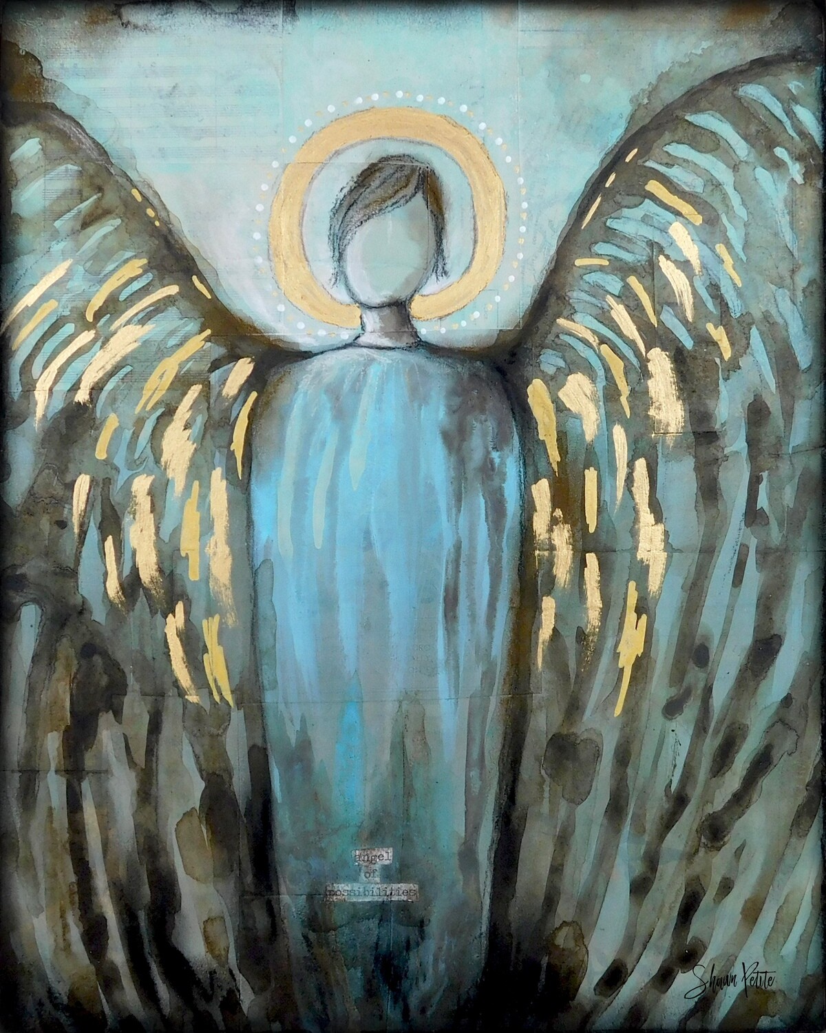 "Angel of possibilities" Print on Wood and Print to be Framed