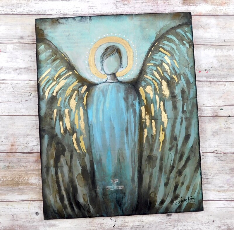 &quot;Angels of Possibilities&quot;11x14 mixed media original