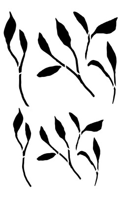 Flowing Leaves stencil 5x8