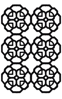 Geometric Flower 3 stencil 5x8