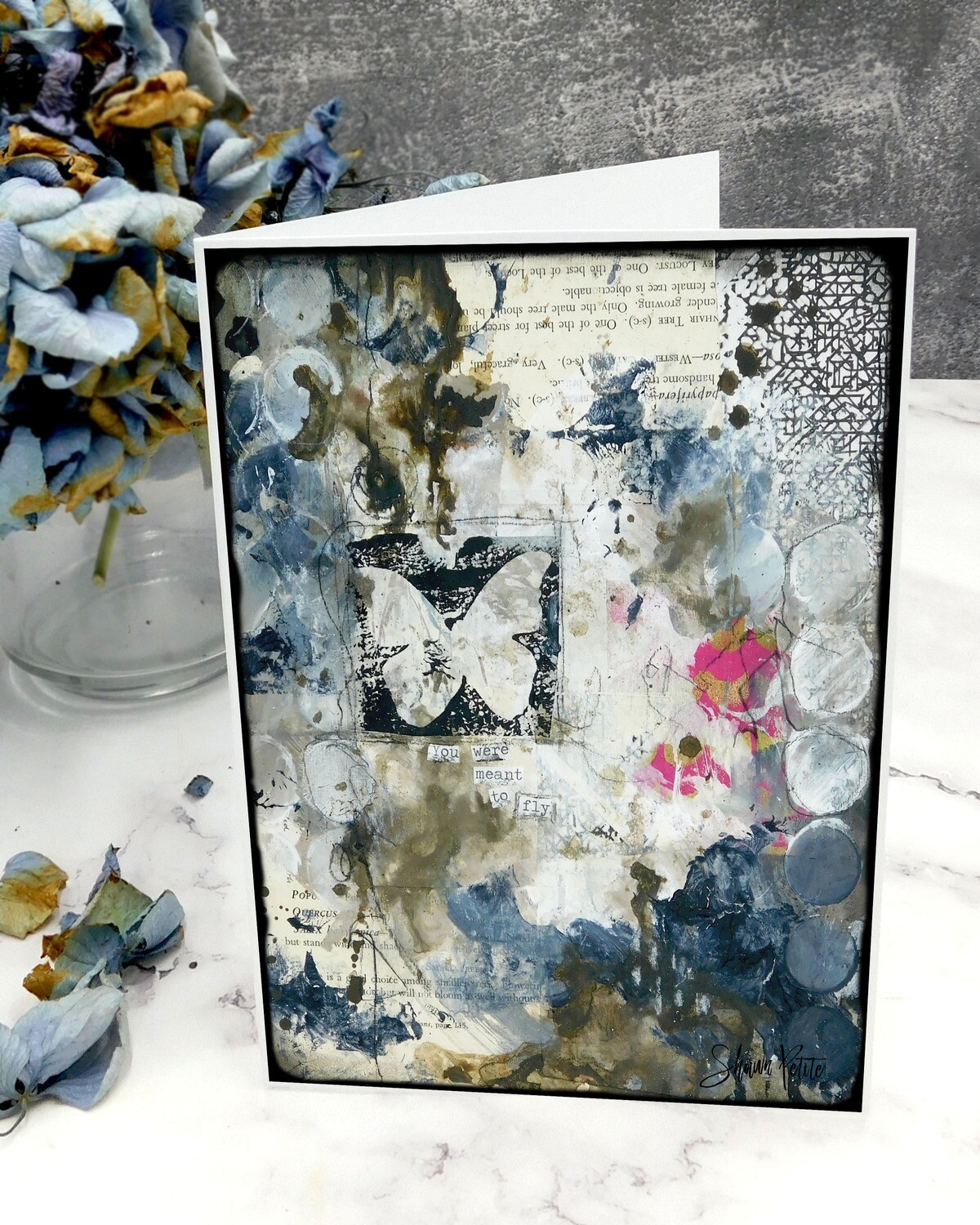 "You were meant to fly" butterfly 5x7 card