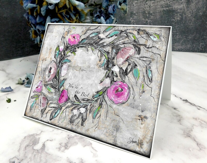 &quot;You&#39;re the best&quot; wreath 7x5 card