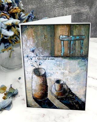 "Take time to rest" card