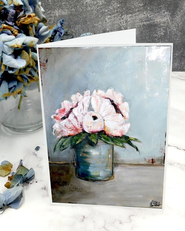 &quot;Vintage Floral &quot; 5x7 card