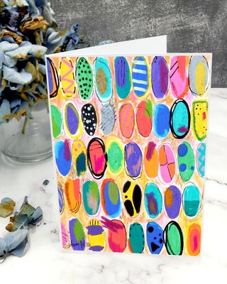 &quot;Colorful circles&quot; 5x7 card