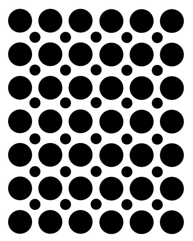 Fun Dots stencil 5x8