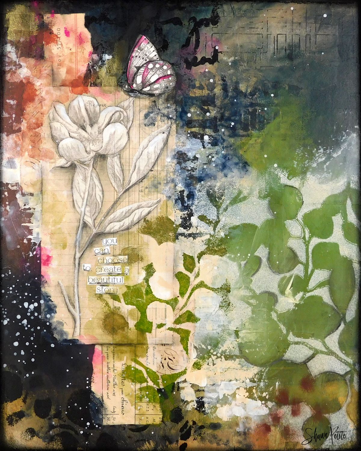 &quot;You can create a beautiful story&quot;, Print on Wood and Print to be Framed