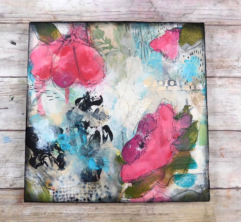 &quot;Adventure Seaker&quot; 8x8 mixed media original