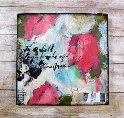 &quot;Soulful Spirit&quot; 8x8 mixed media original