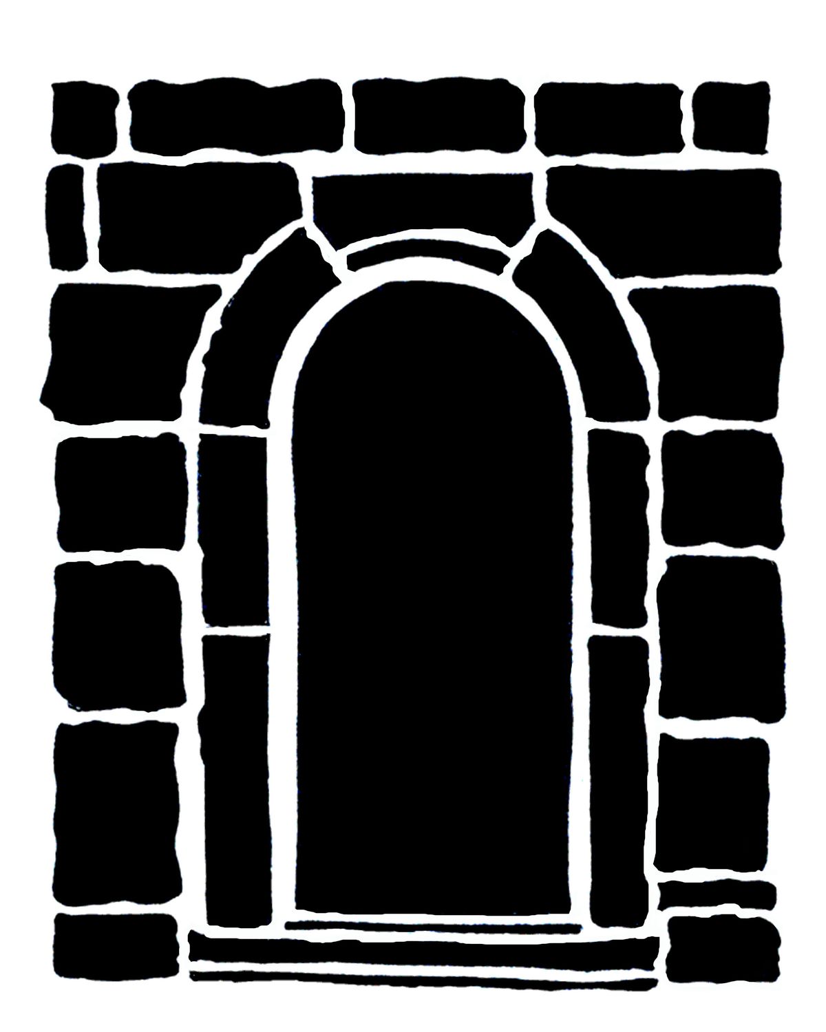 Door 1 large with mask stencil 8x10
