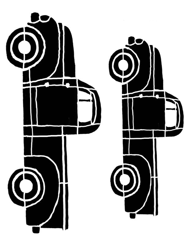 Farmhouse Trucks 8x10 stencil