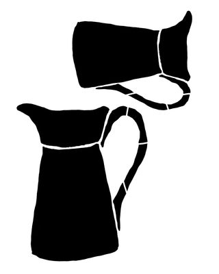Farmhouse Pitchers stencil 8x10