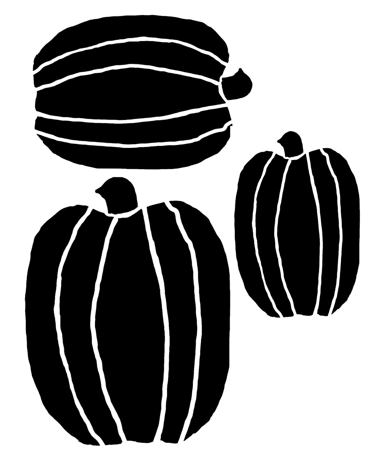 Pumpkins Tall stencil 8x10