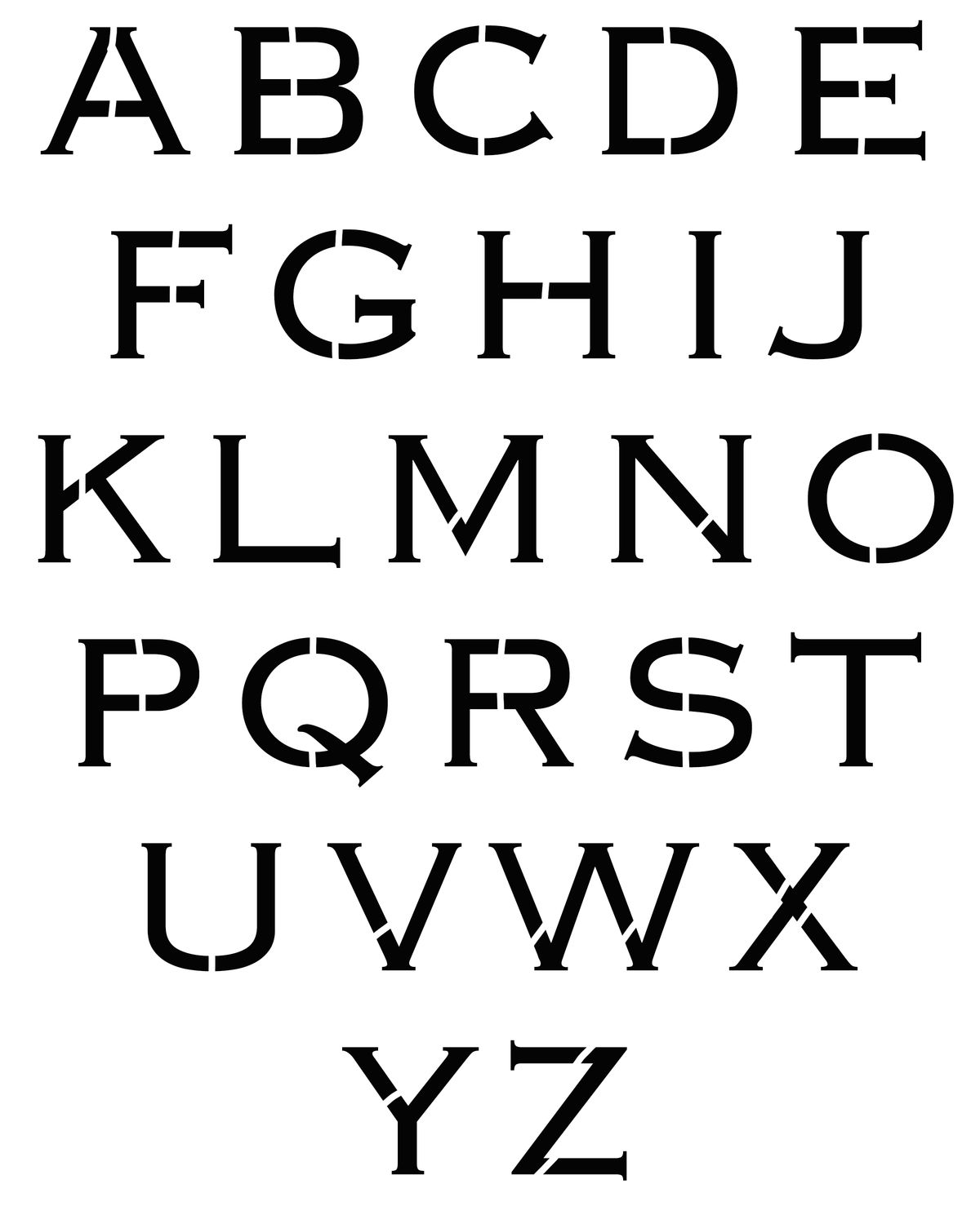 Letters gothic lg stencil 8x10