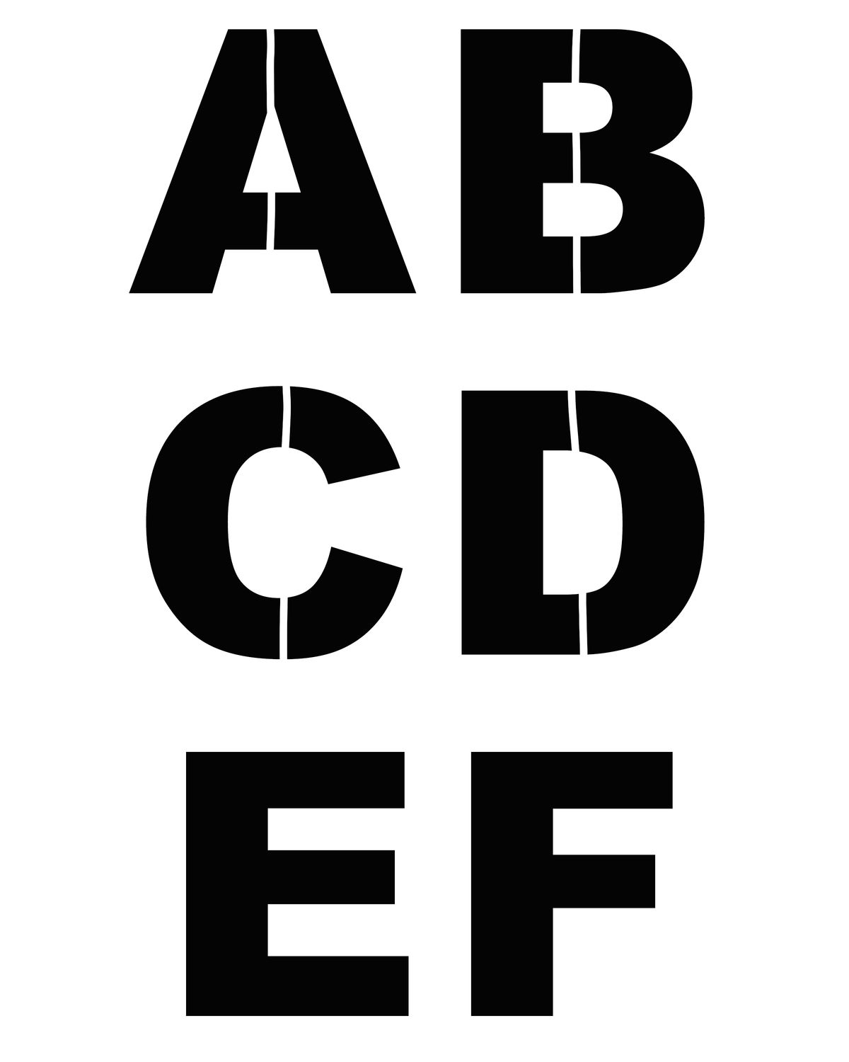 Letters Tech lg 1 stencil 8x10