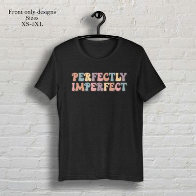 Perfectly Imperfect heather black short sleeve t-shirt