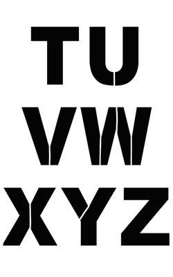 Letters tech lg 4 stencil 5x8