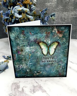 &quot;You&#39;re so sweet&quot; butterfly 6x6 card