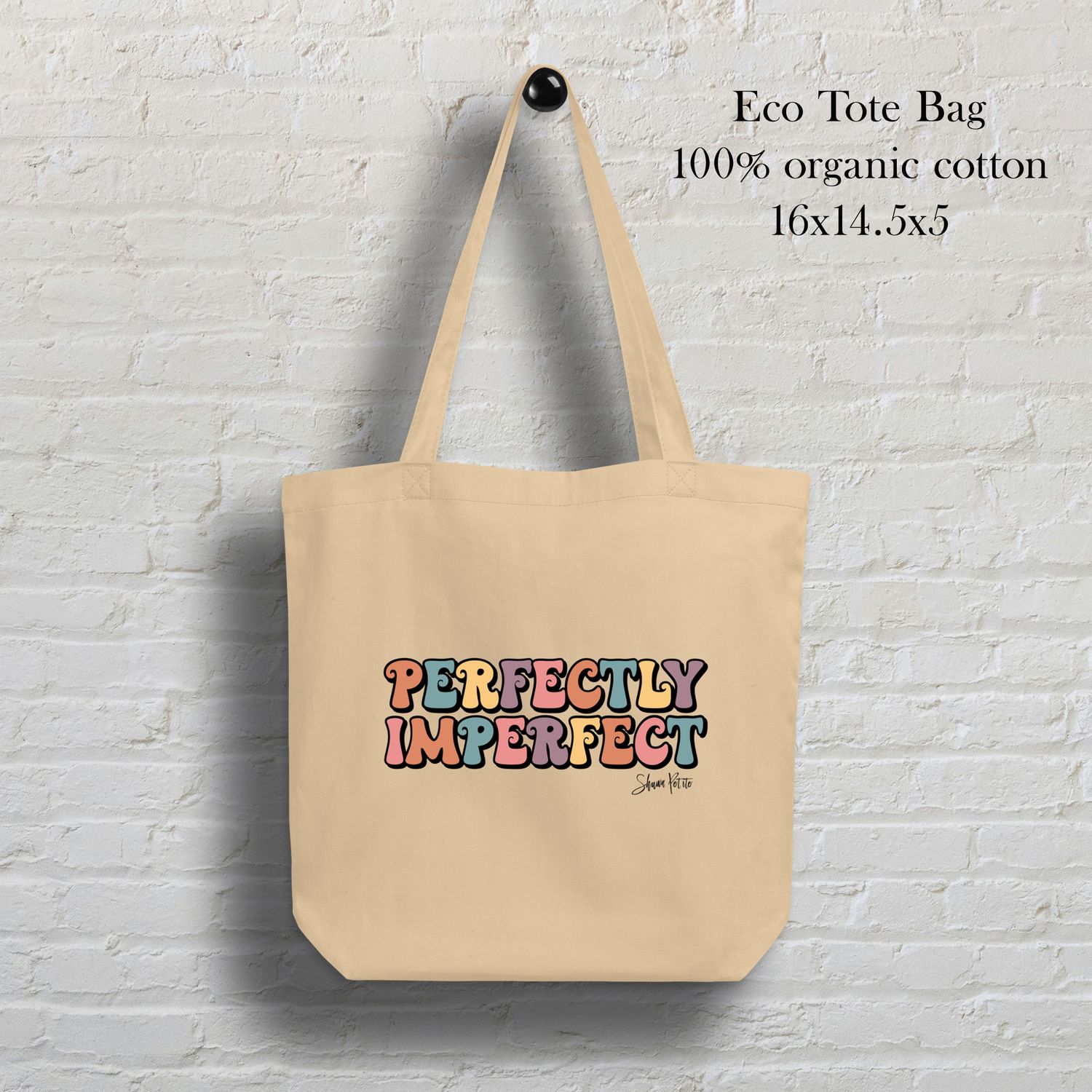 Perfectly Imperfect Eco Tote bag oyster color