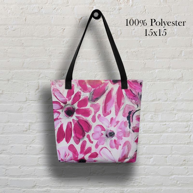 Pink floral Tote bag