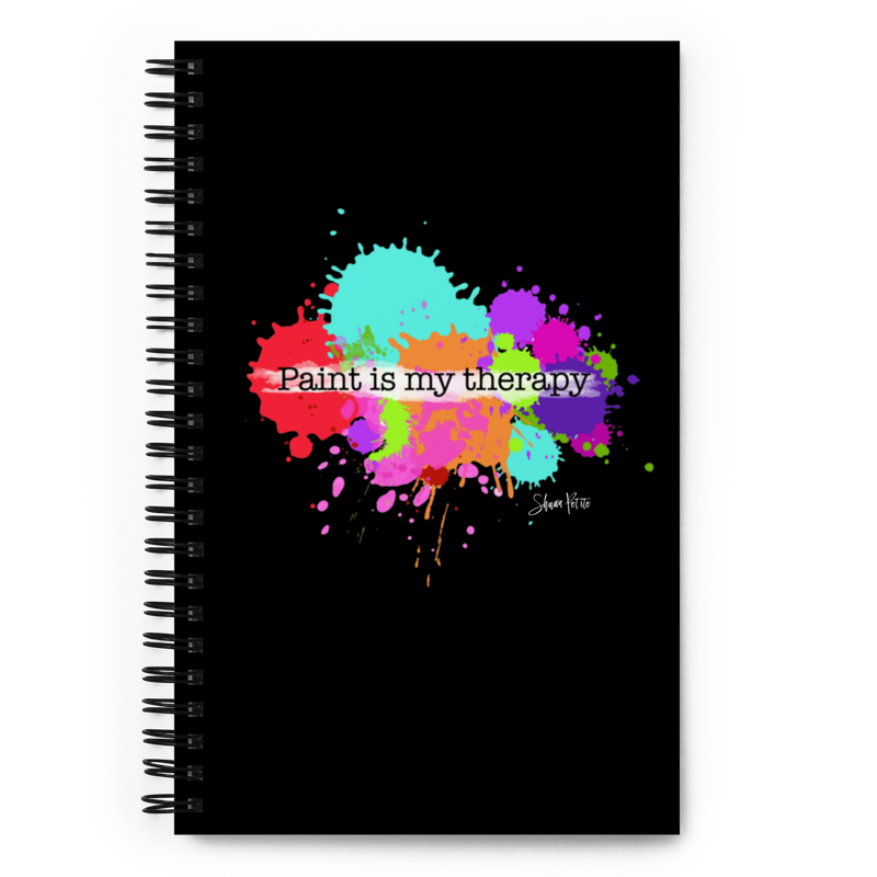 Paint is my Therapy spiral notebook with dotted pages