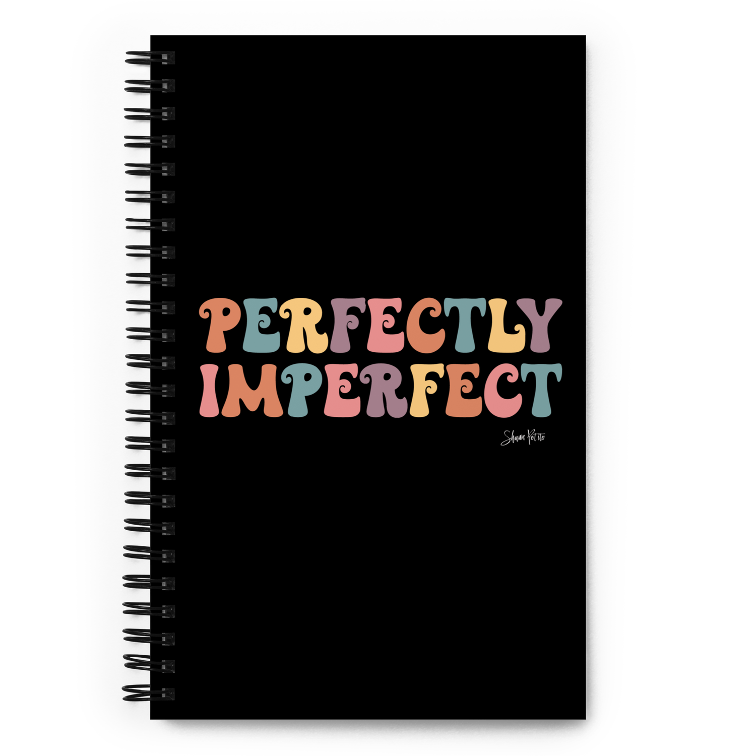 Perfectly Imperfect spiral notebook with dotted pages