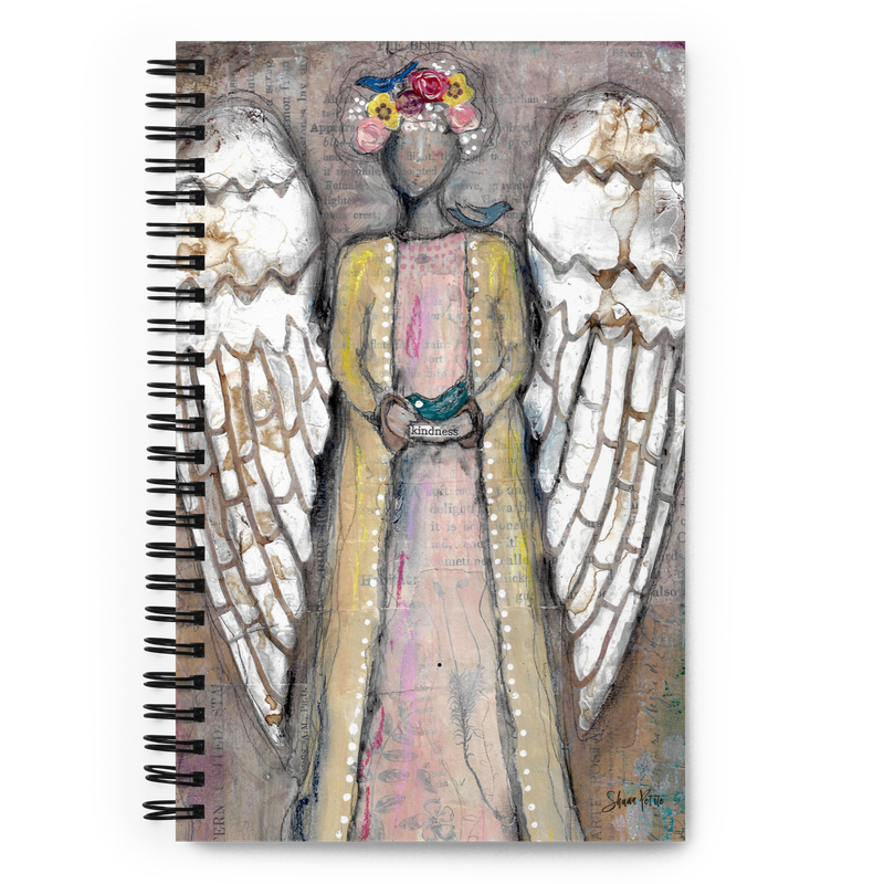 Angel of kindness spiral notebook with dotted pages