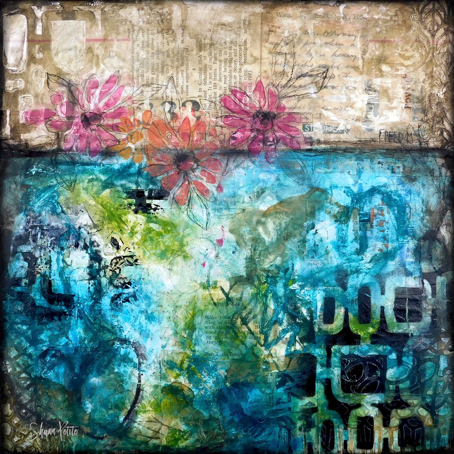 &quot;Freedom&quot; abstract Print on Wood and Print to be Framed