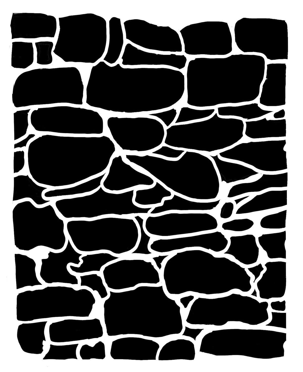 Boulder stencil 9x12