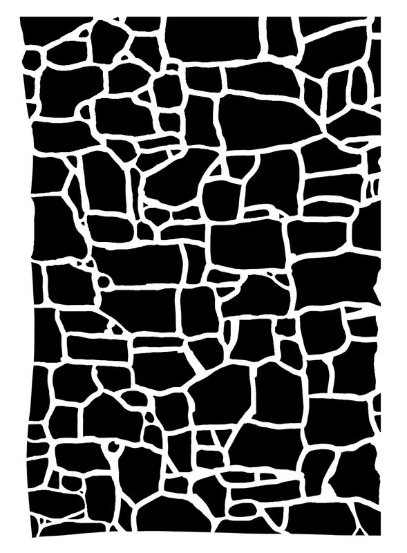 Cobblestone stencil 5x8