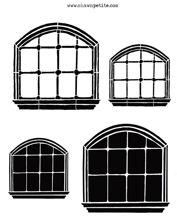 Windows 2 stencil 8x10