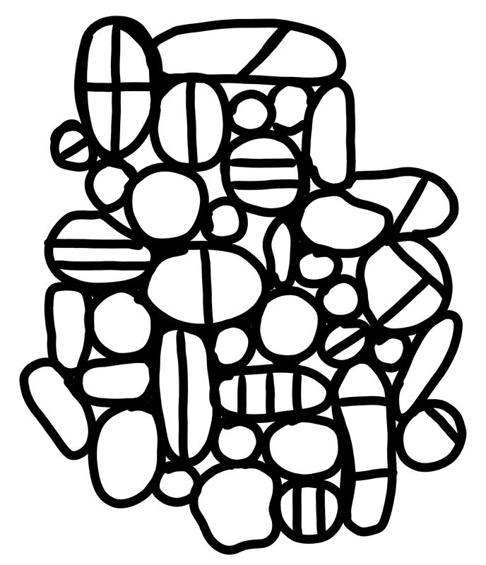 Abstract Play mask stencil 5x8