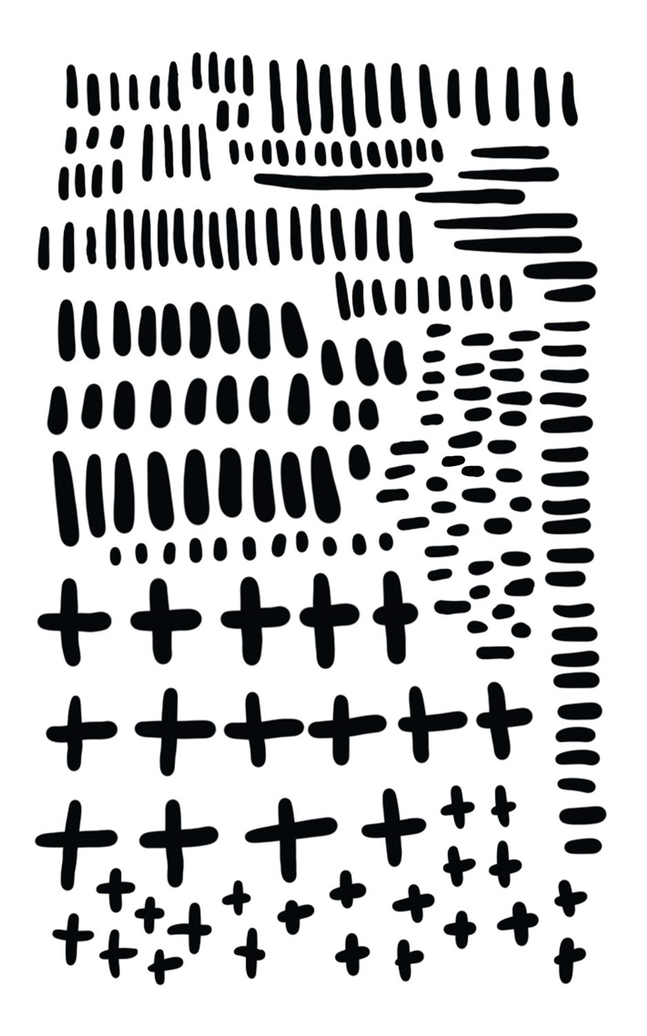 Playful Pattern Marks stencil 8x10