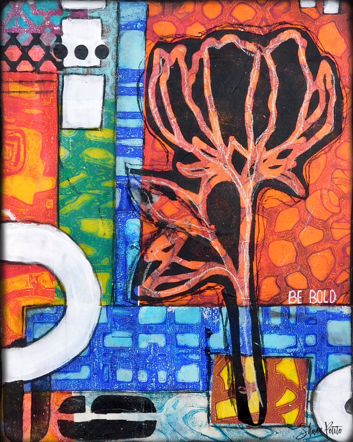 &quot;Be Bold&quot;, abstract Print to be Framed