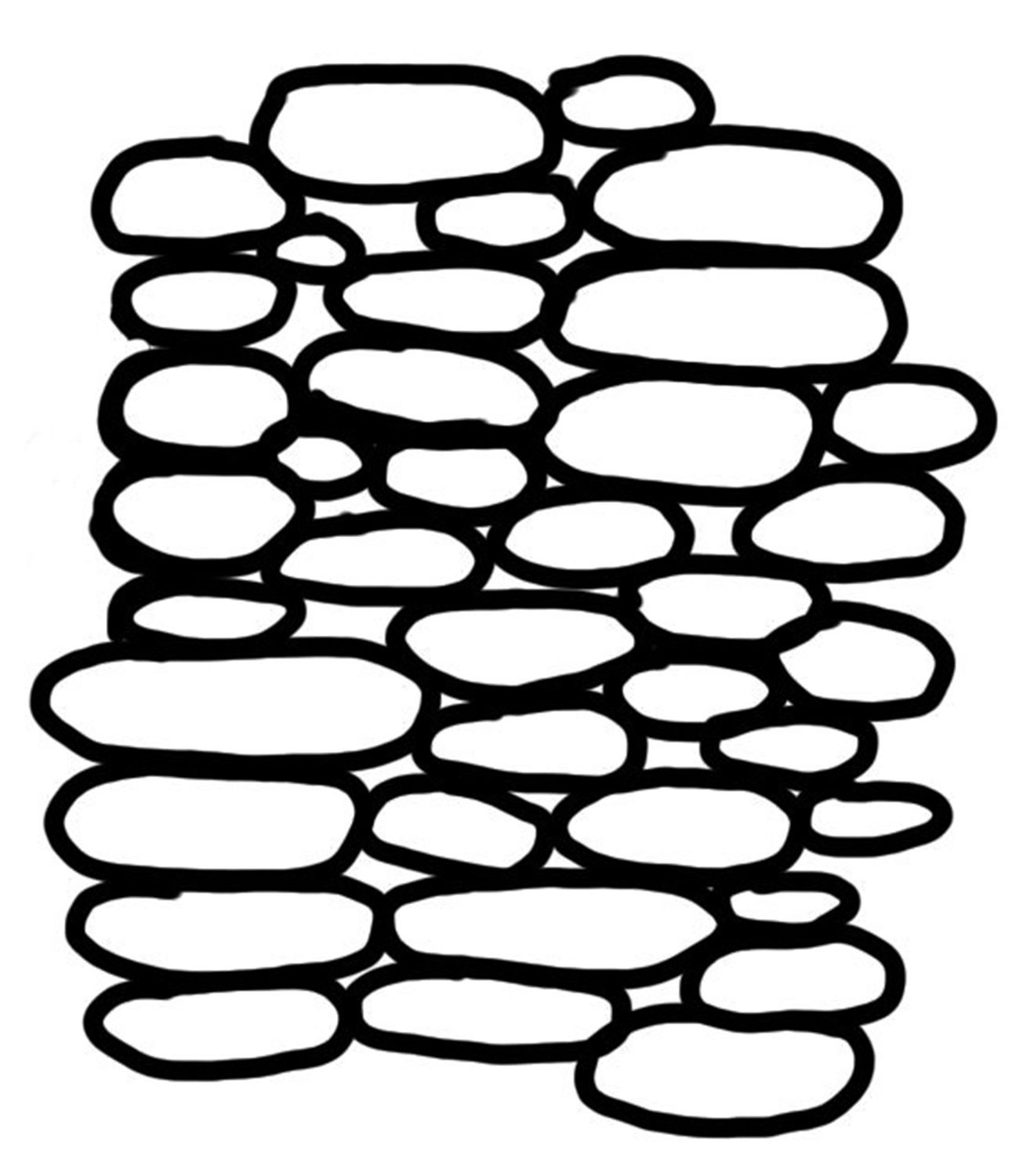 Doodle Stacked Stones with mask 8x10 stencil